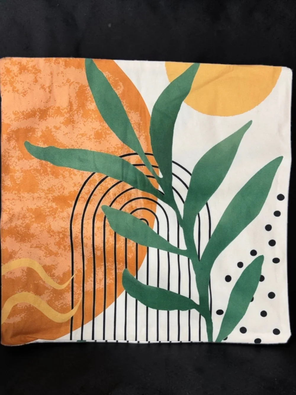 NWOT Modern Botanical 18x18 Throw Pillow Cover